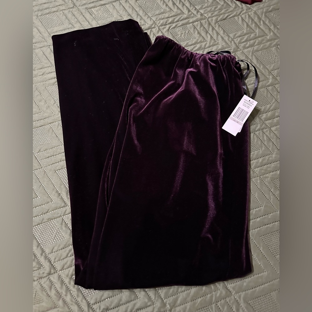 Purple suede pants